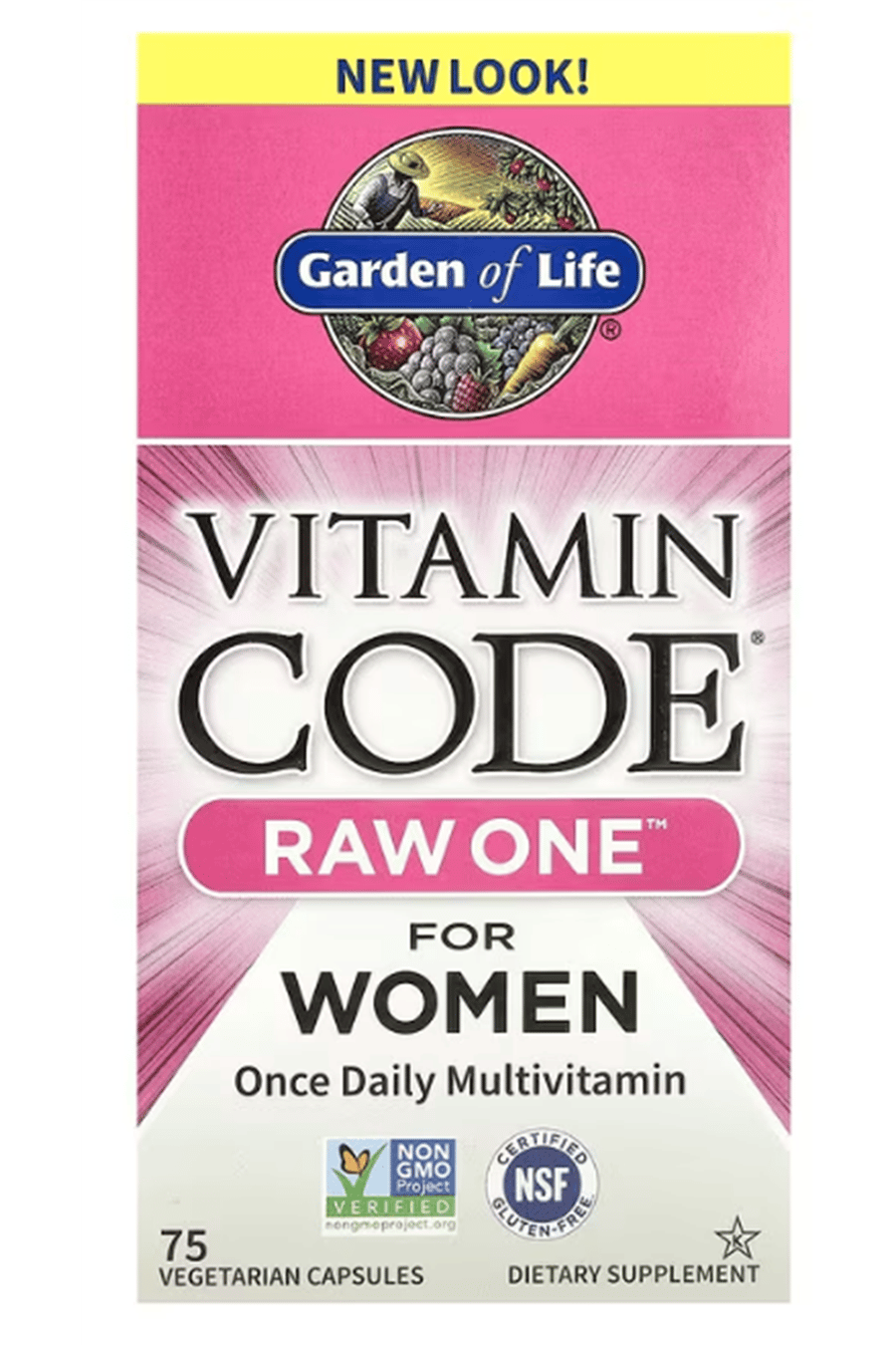 Garden of Life, Vitamin Code, RAW One, Once Daily Multi vitamin For Women, 75 Vegetarian Capsules.Abd Menşei.