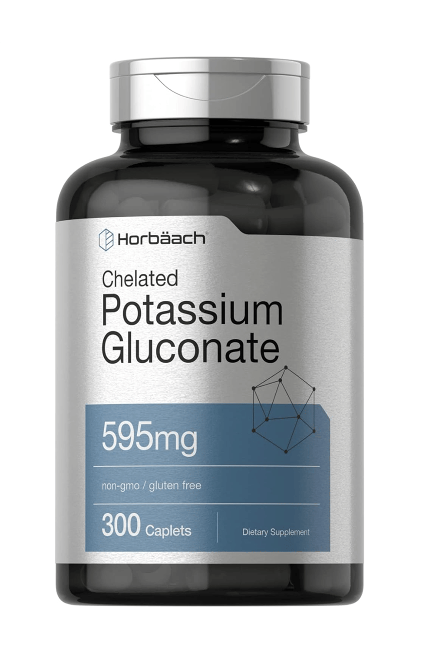 Horbäach  Chelated Potassium Gluconate  595mg 300 Capsul.Usa Menşei.3939.