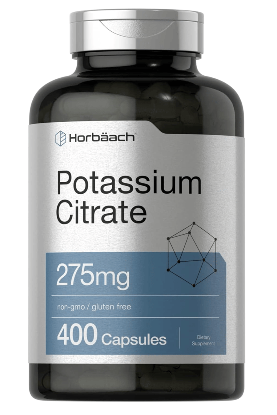 Horbaach Potassium Citrate 275 mg 400 Capsules Non-GMO, Gluten Free.45.