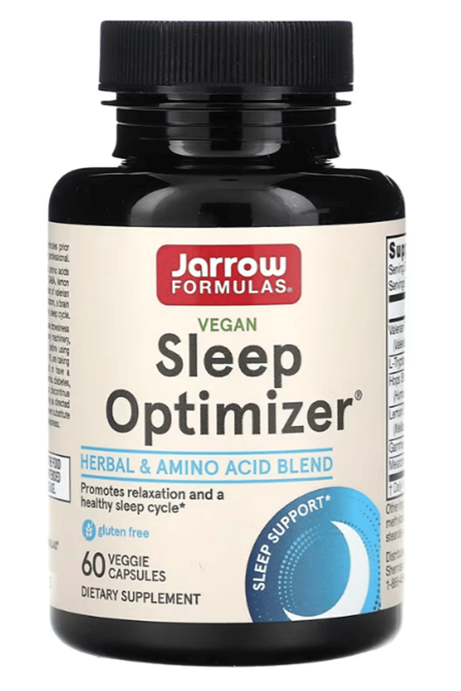 Jarrow Formulas, Vegan Sleep Optimizer, 60 Veggie Capsul.3542