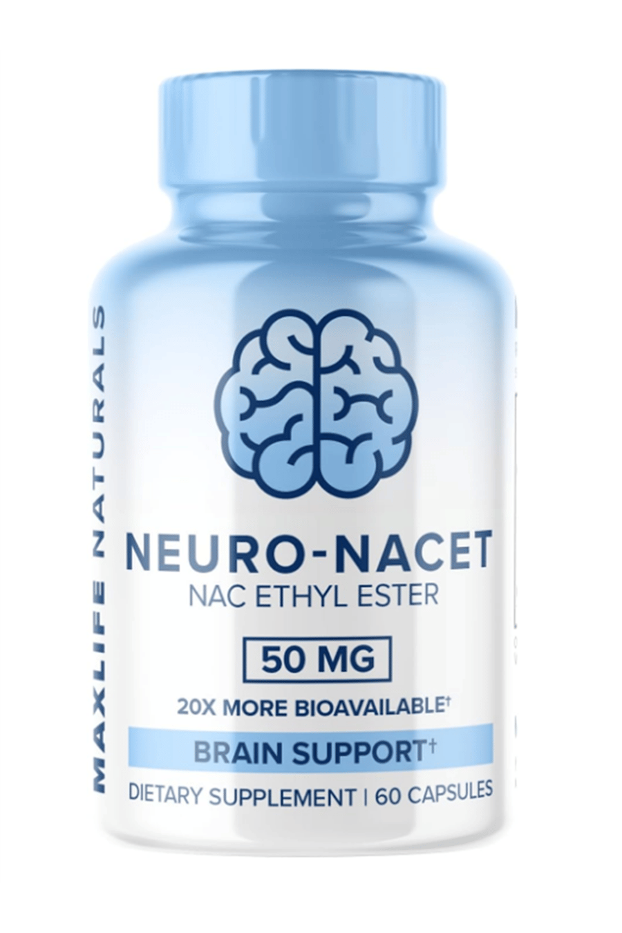 Maxlife Naturals Neuro NACET N-Acetyl Cysteine Ethyl Ester 60 Capsul.Made ın Usa 43.