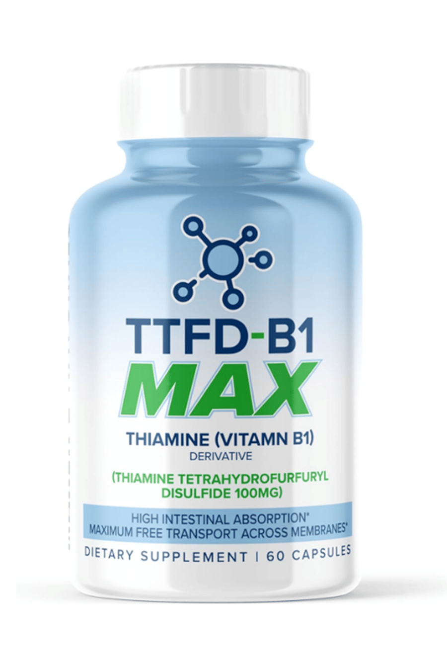 MaxLife Naturals TTFD - B1 Max - Thiamine Vitamin B1 TTFD - 100mg (Thiamine Tetrahydrofurfuryl Disulfide) 60 Capsules.Made ın Usa 43.