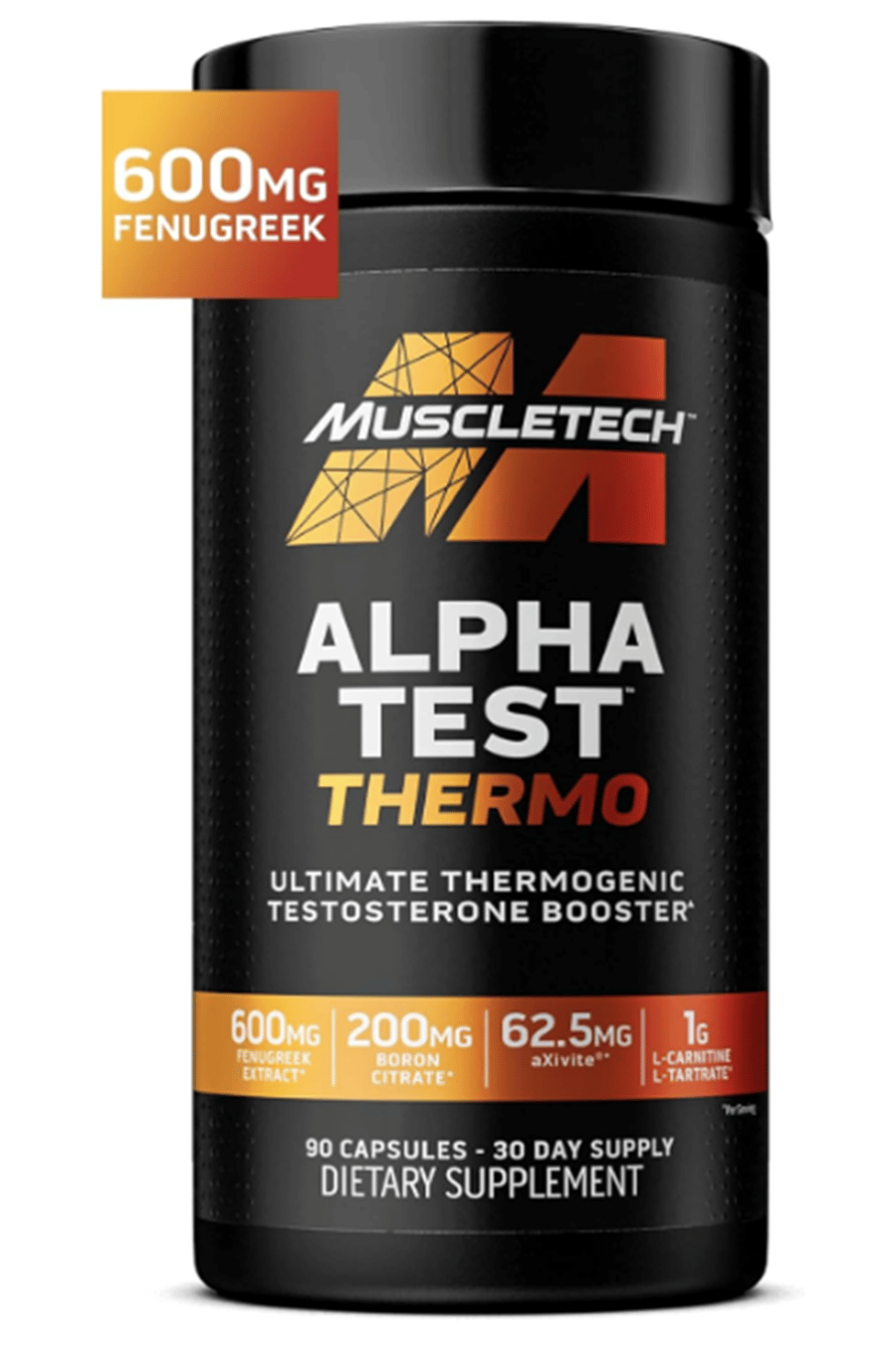 MuscleTech AlphaTest Thermo Test Booster for Men - T-Boost Mens - Muscle Growth, Stamina & Energy - 90 Capsul.Made ın Usa.50.
