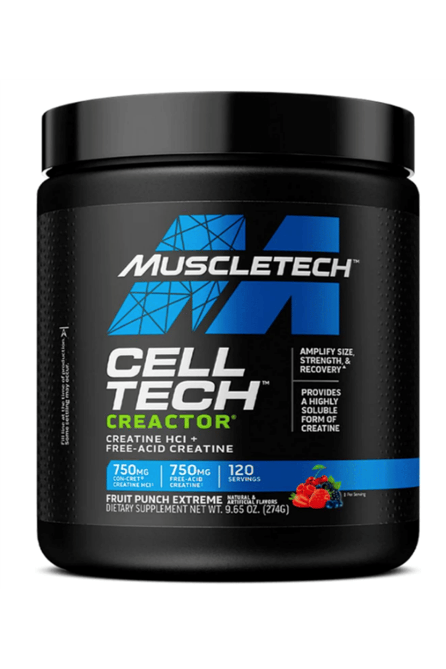 MuscleTech Cell-Tech Creactor - Creatine HCl Formula + Free-Acid Creatine 120 Servings 274Gr.Orj Usa Farkını Hisset.
