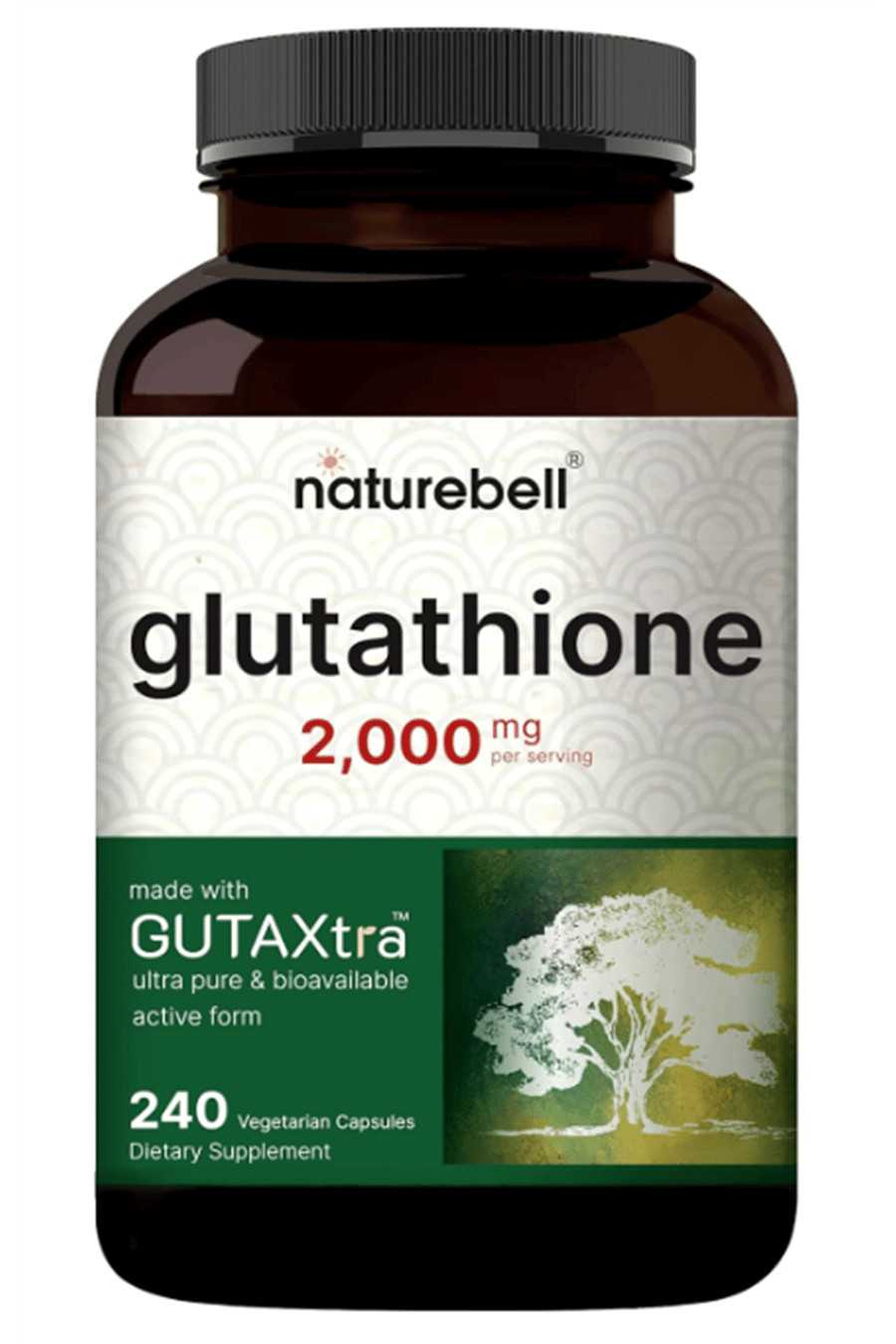 NatureBell Glutathione  2,000mg Per Serving, 240 Veggie Capsules.Abd Menşei.