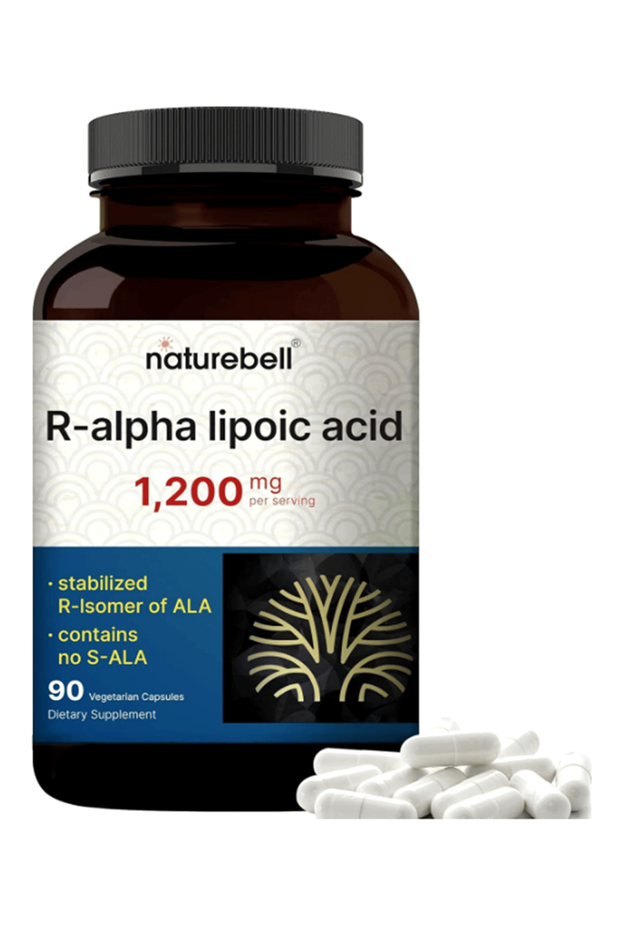 NatureBell R Alpha Lipoic Acid 1,200mg Per Serving, 90 Veggie Capsules.Abd Menşei.52.