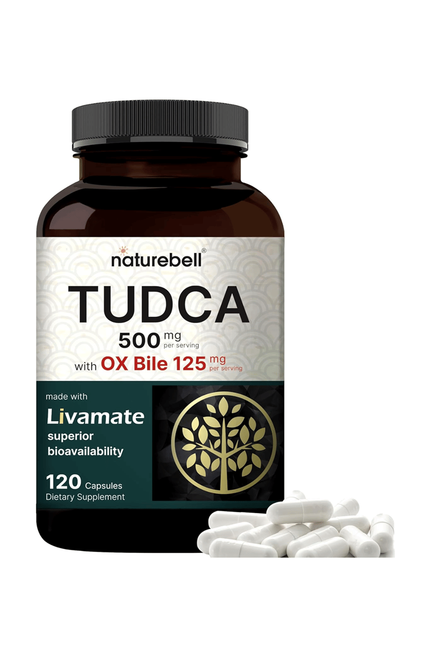 NatureBell TUDCA 500mg  with OX Bile 125mg  120 Capsul.47.