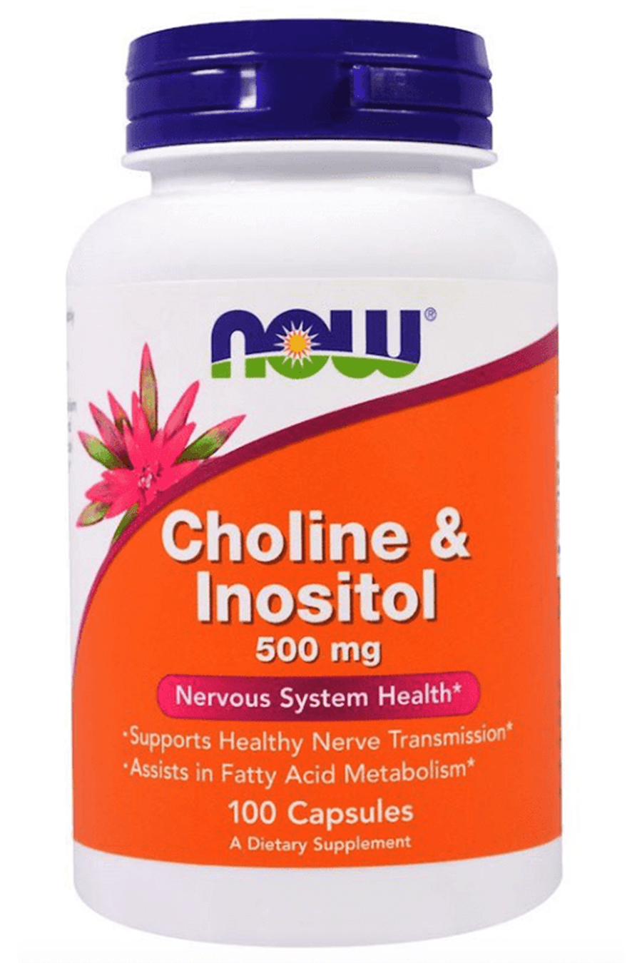 NOW Choline & Inositol, 500mg 100 Veg Capsules. Usa version.37.