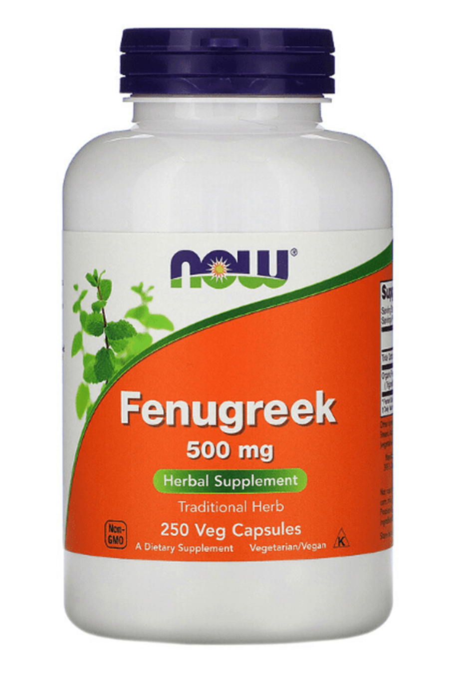 NOW Fenugreek 500 mg 250 Veg Capsules USA.33.