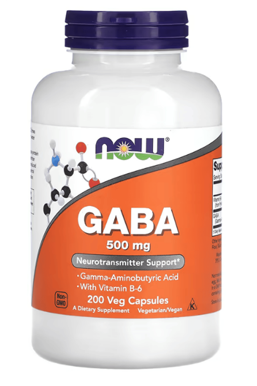 Now Food GABA with Vitamin B-6,  500mg  200 Vegie Kapsul.Abd Menşei.43.