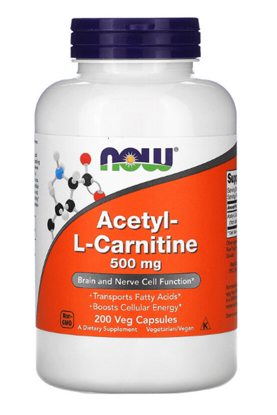 Now Foods  Acetyl-L-Carnitine  500mg  200 Veg Capsul.Özel Sporcu Gıdaların'dan!!! Usa Version.61.