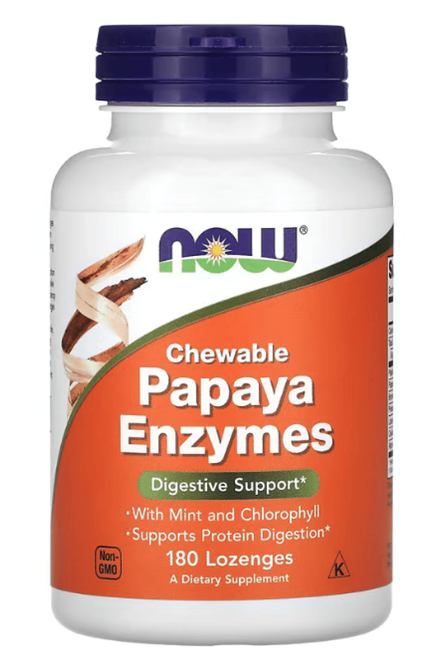 NOW Foods Chewable Papaya Enzymes Digestive Support 180 Lozenges. USA Menşei.35.
