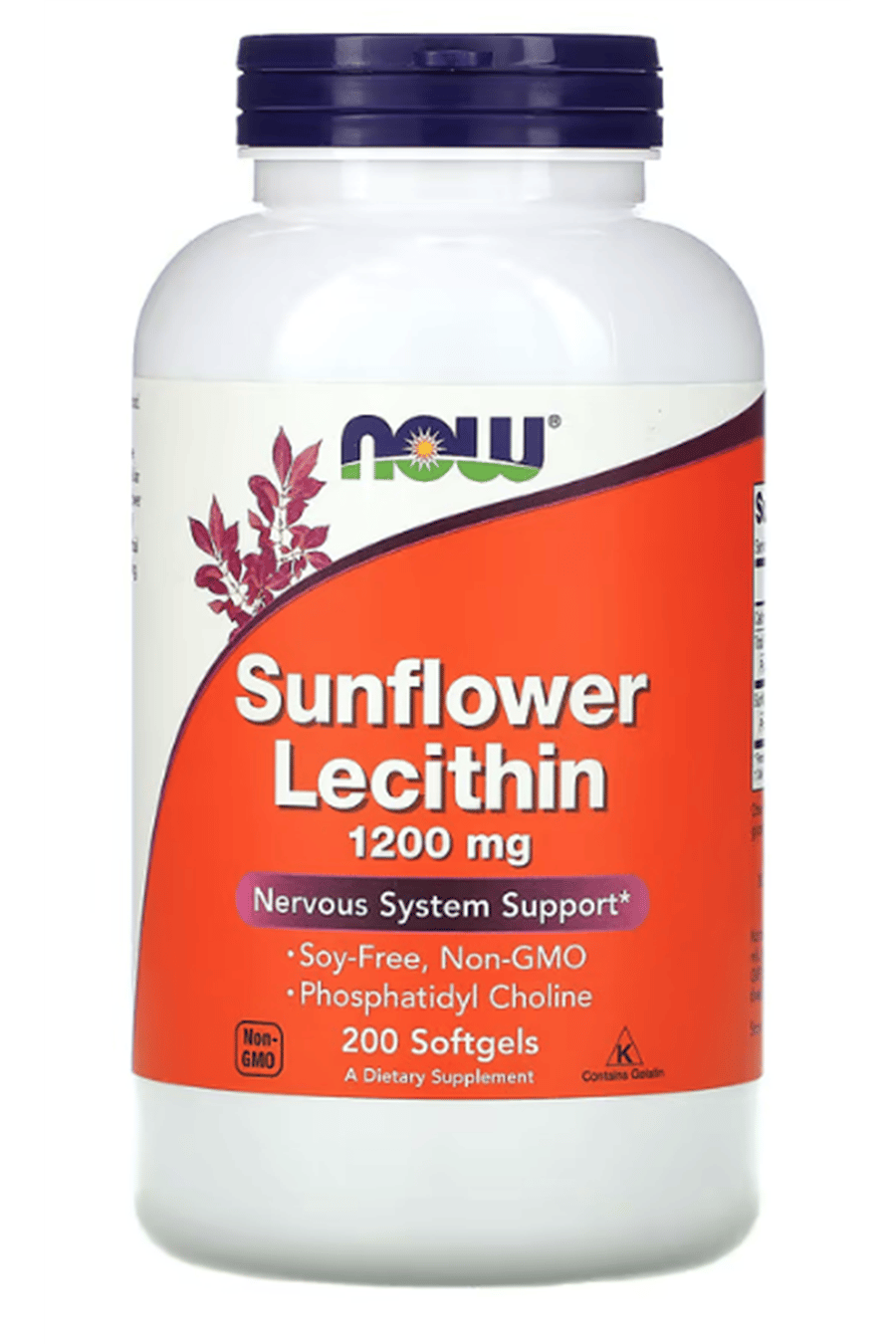NOW Foods  (Özelsporcugıdaların'dan !!) Sunflower Lecithin, 1,200 mg, 200 Softgels.