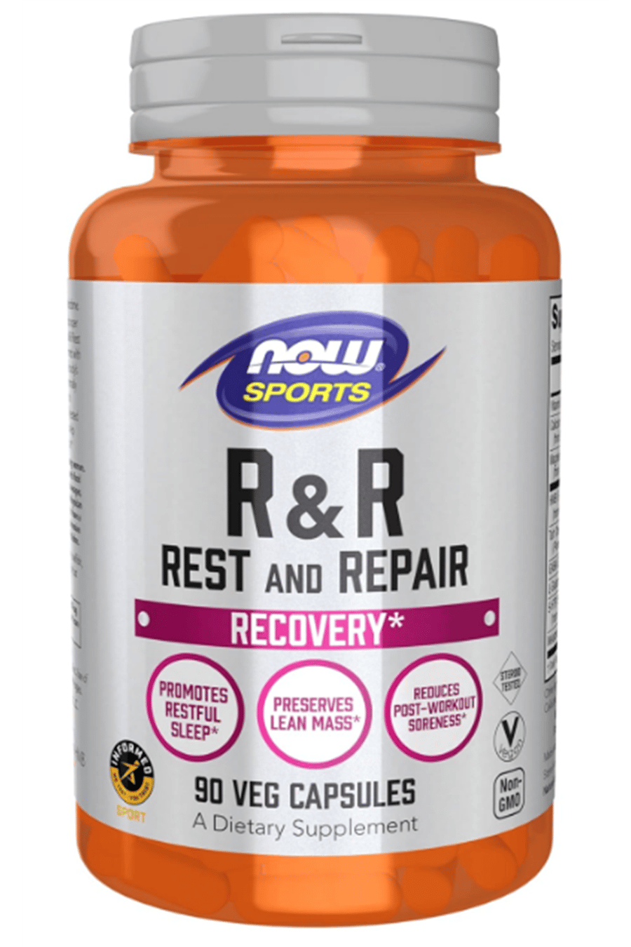 NOW Foods, Rest  Repair, Recovery , 90 Veg Capsules -HMB -Tart Cherry - GABA -L-Glutamine- 5-HTP