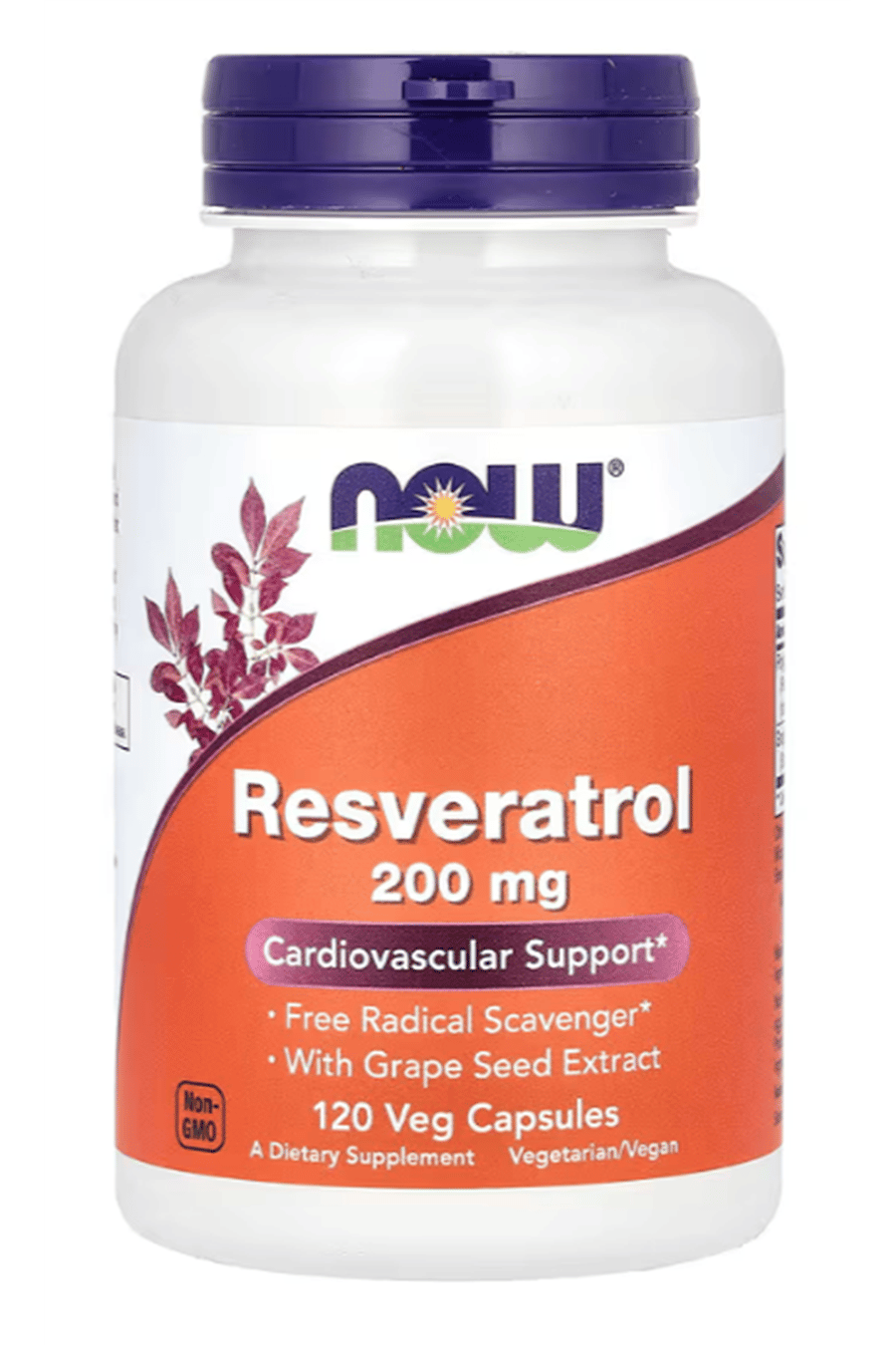 NOW Foods, Resveratrol, 200 mg, 120 Veg Capsules.