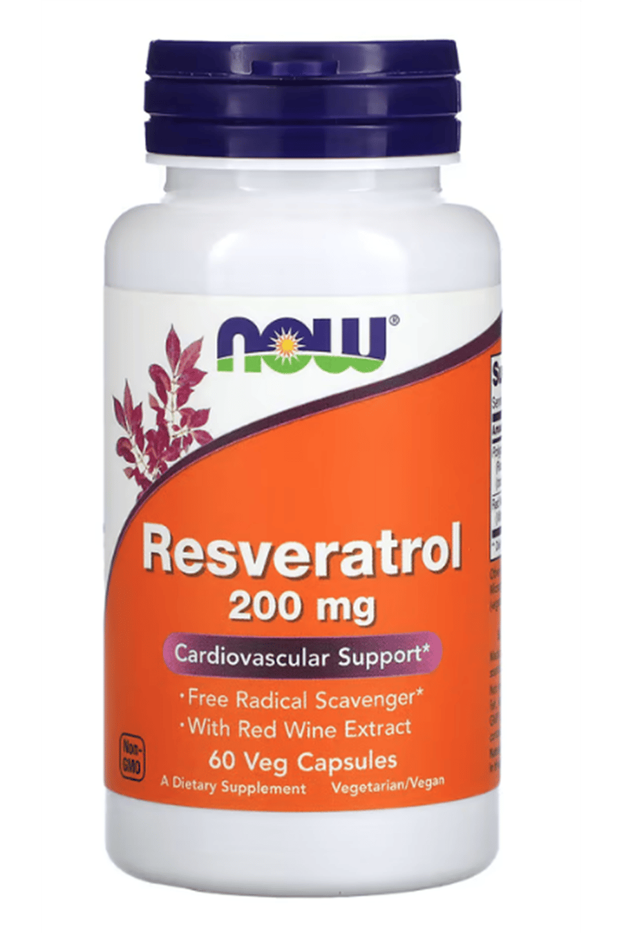 NOW Foods, Resveratrol, 200 mg, 60 Veg Capsules..Abd Menşeidir.