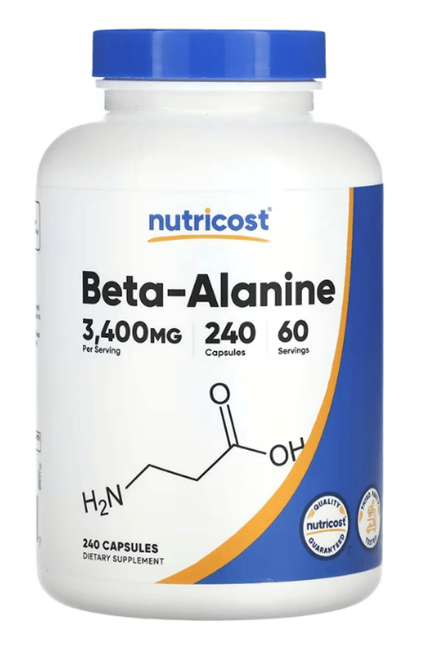 Nutricost, Beta-Alanine, 3,400 mg, 240 Capsul.Abd Menşei.41.