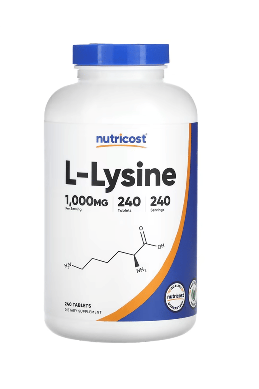 Nutricost, L-Lysine, 1,000 mg , 240 Tablets.44.