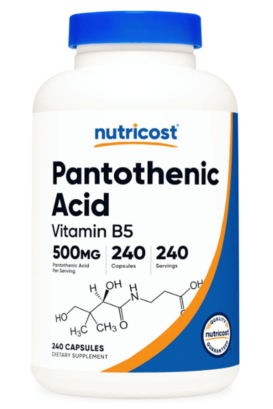 Nutricost Pantothenic Acid (Vitamin B5) 500mg, 240 Capsul.Abd Meşei.
