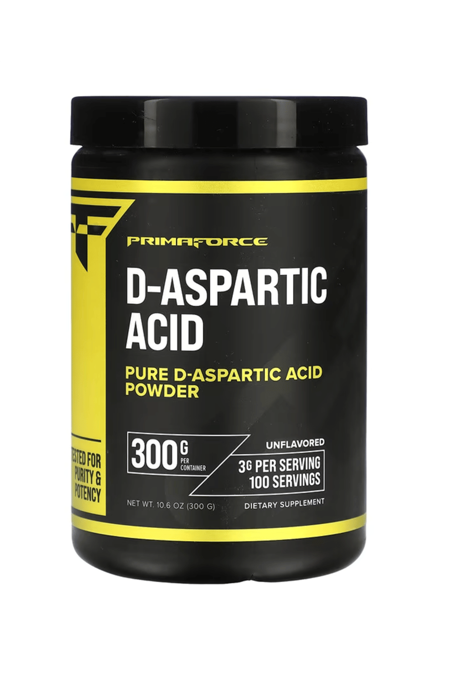 Primaforce DAA D-Aspartic Acid 300 Grams (100 Servings), Unflavored, Vegetarian, Non-GMO.Abd Menşei.4039