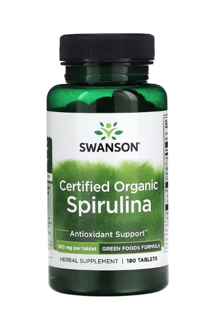 Swanson Certified Organic Spirulina 500mg 180 Tablet.30.