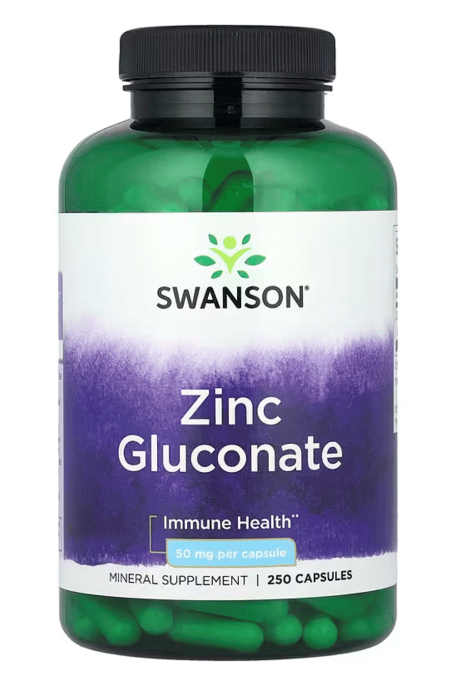 Swanson Zinc Gluconate  50mg 250 Capsul.