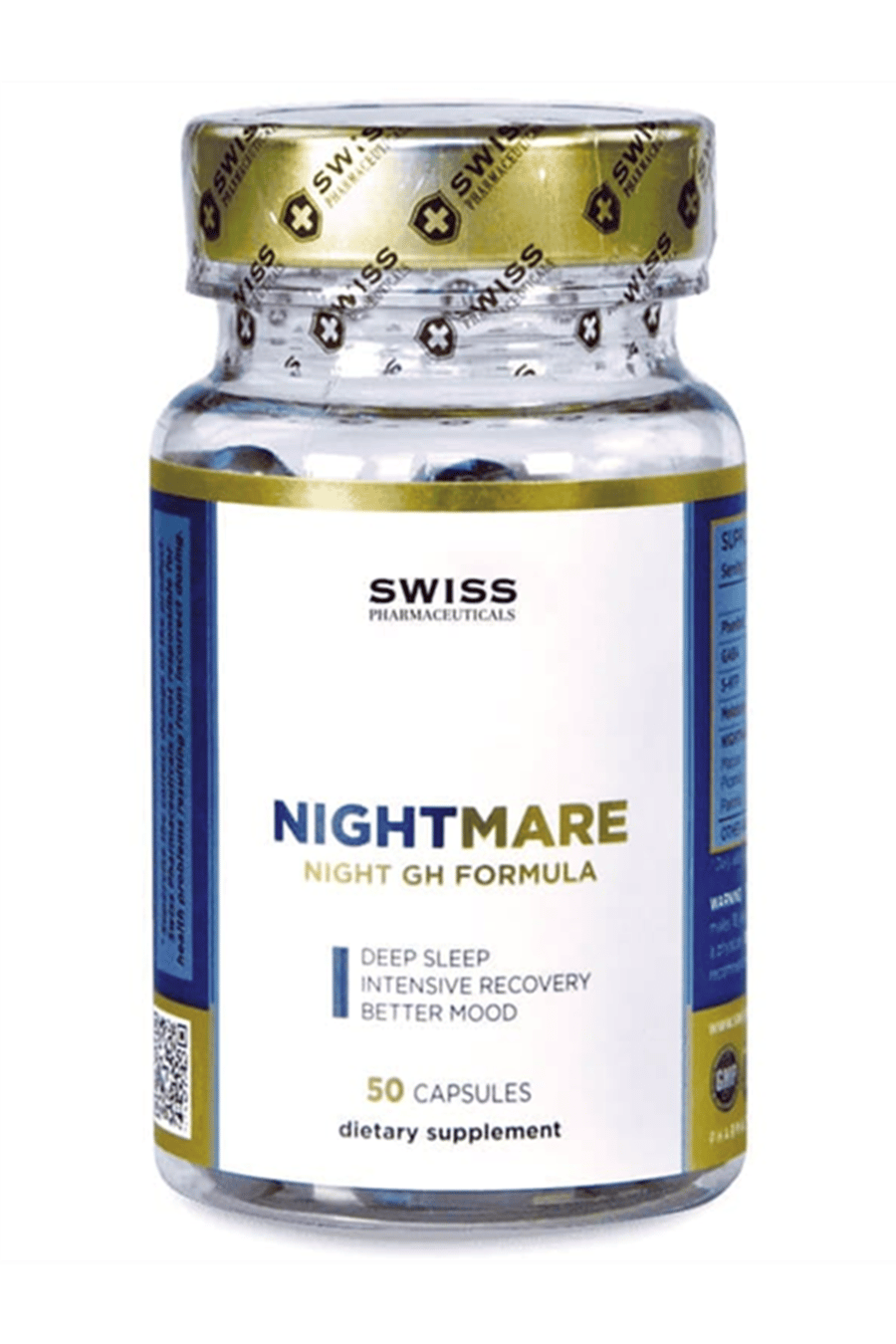 Swiss Pharmaceuticals  NIGHTMARE  Phenibut, Gaba, 5-HTP, Melat/onin, .50 Capsul..46.