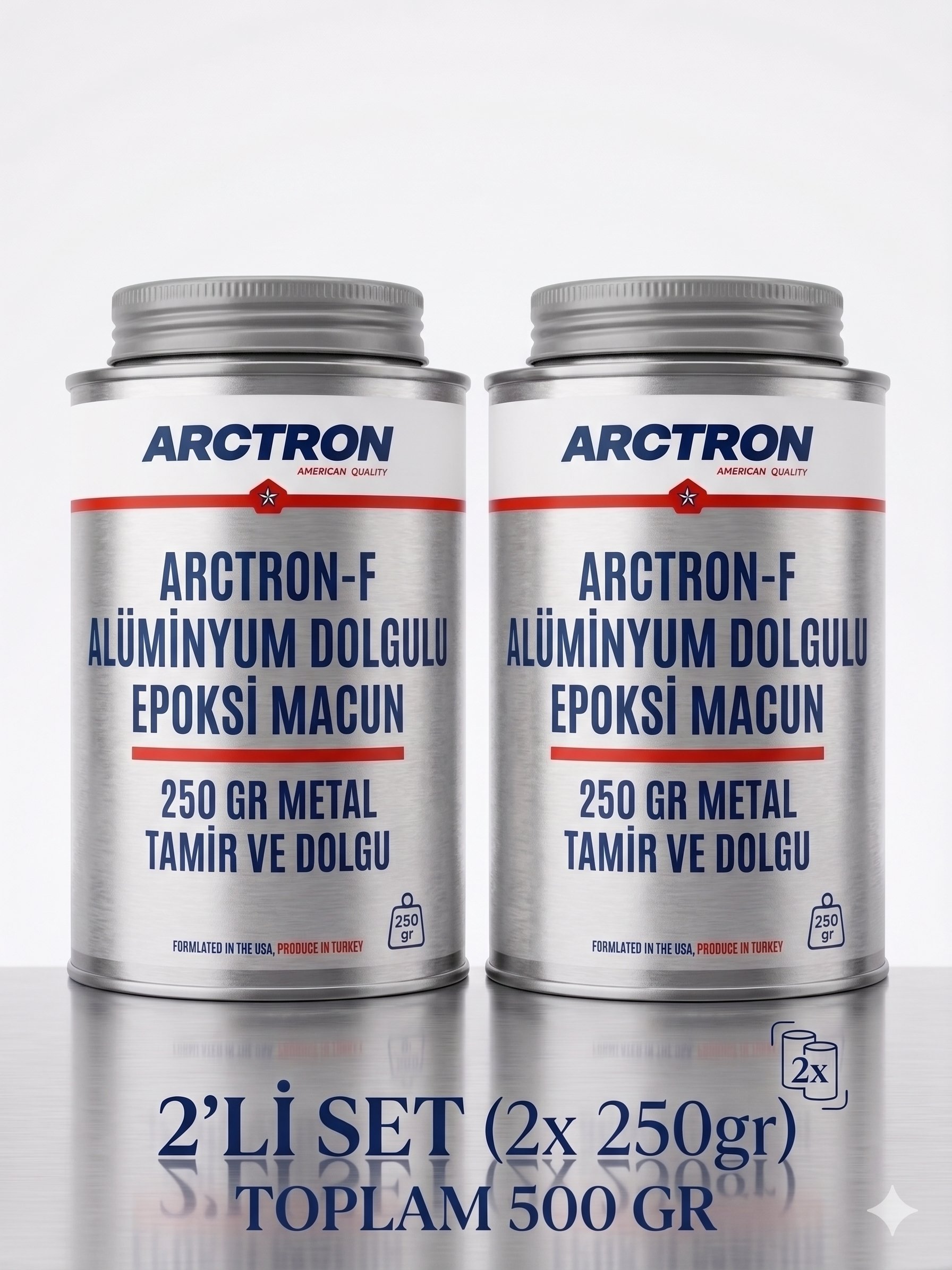 ARCTRON F Alüminyum Dolgulu Epoksi Macun 500 GR