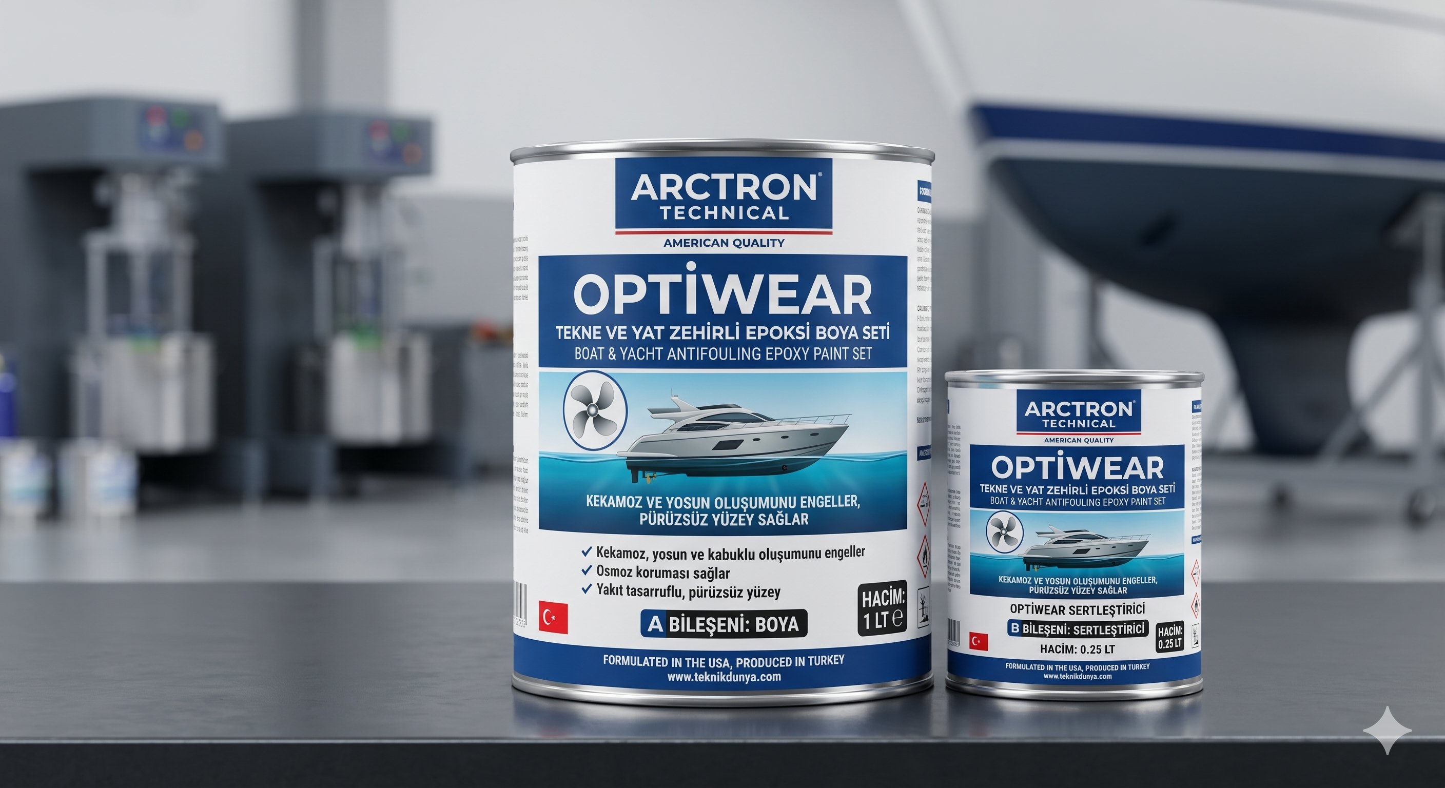 ARCTRON Optiwear Tekne ve Yat Zehirli Epoksi Boya Seti
