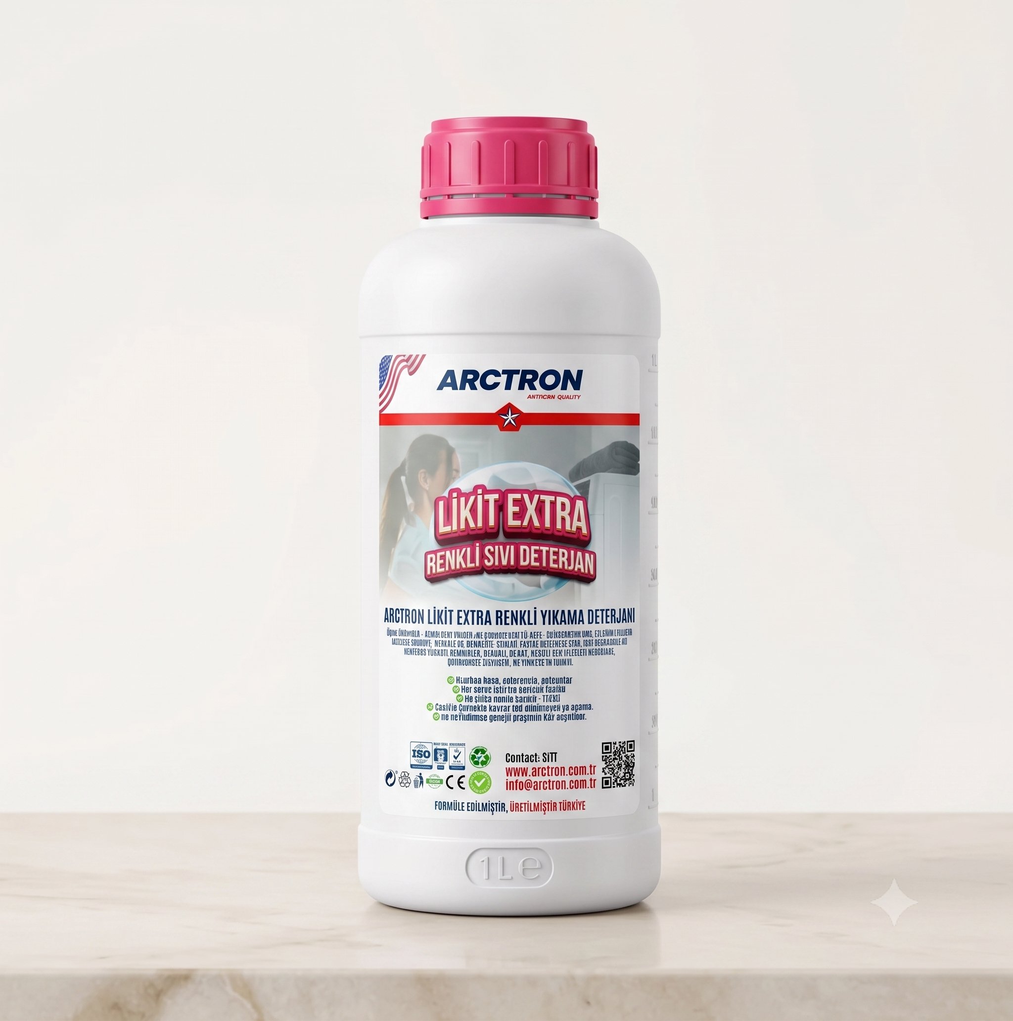 ARCTRON Renkli İçin Sıvı Çamaşır Deterjanı - 1 KG