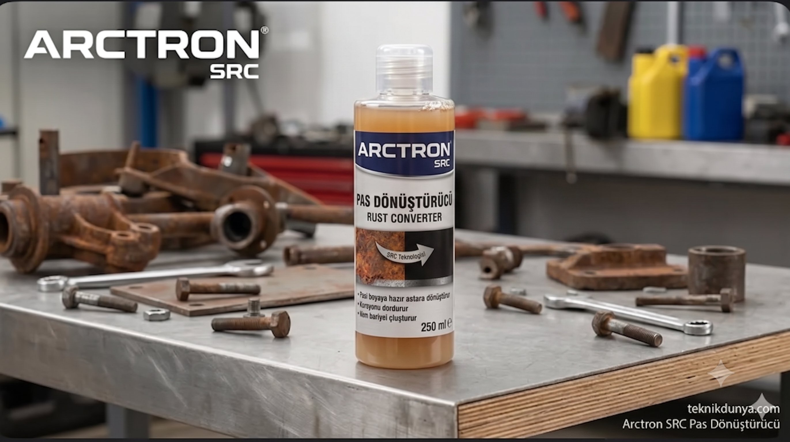 ARCTRON SRC Korozyon Pas Dönüştürücü ve Metal Astarı - 250 ML