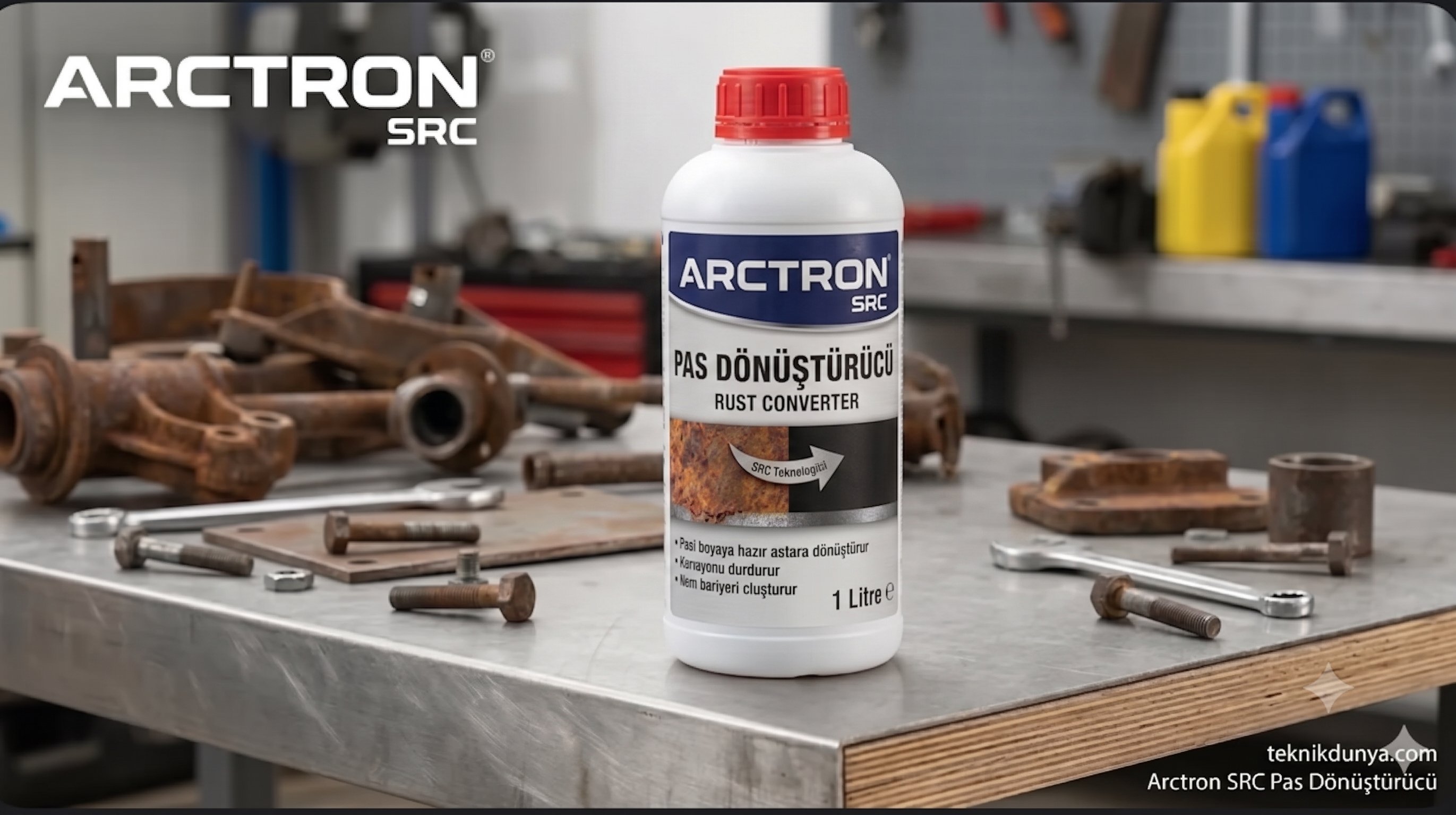 ARCTRON SRC Korozyon Pas Dönüştürücü ve Metal Astarı - 1 LT
