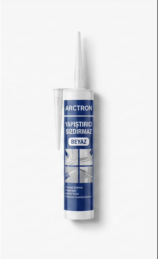 Arctron Yapıştırıcı Sızdırmaz Pu mastik 300 ml - Beyaz