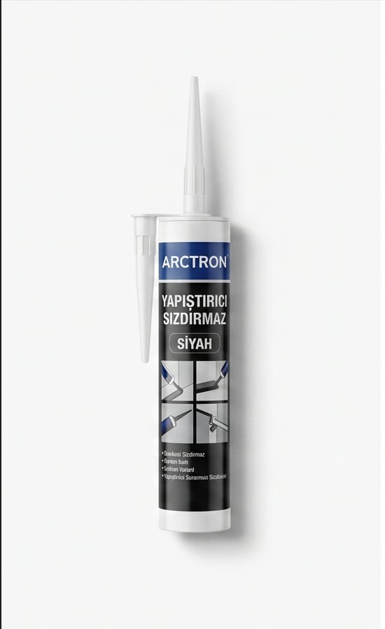 Arctron Yapıştırıcı Sızdırmaz Pu mastik 300 ml - Siyah