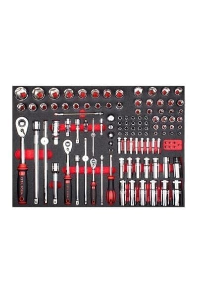 Ceta Form 115 Parça 1/4''+3/8''+ 1/2'' 6 Köşe Lokma Takımı