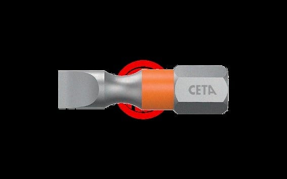 Ceta Form 1/4'' Düz Bits Uç (Renk Kodlu) - 5.5 x 25 mm