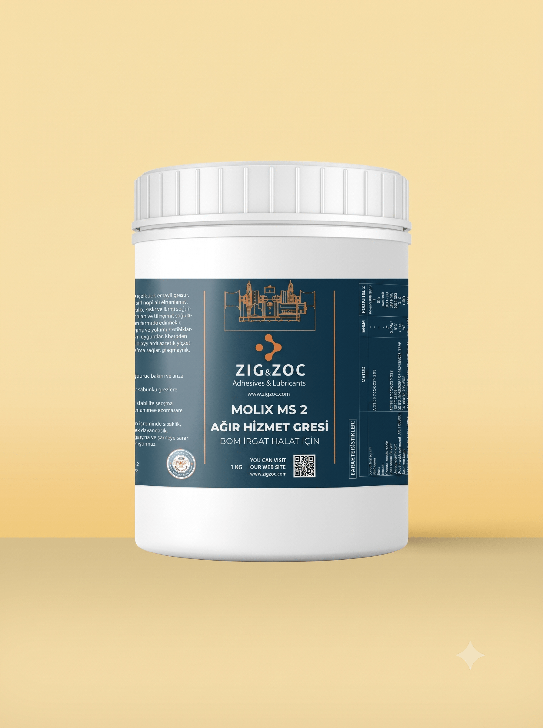 ZIG&ZOC MOLIX MS 2 Ağır Hizmet – Bom ve Irgat Halatı Gresi - 500 GR