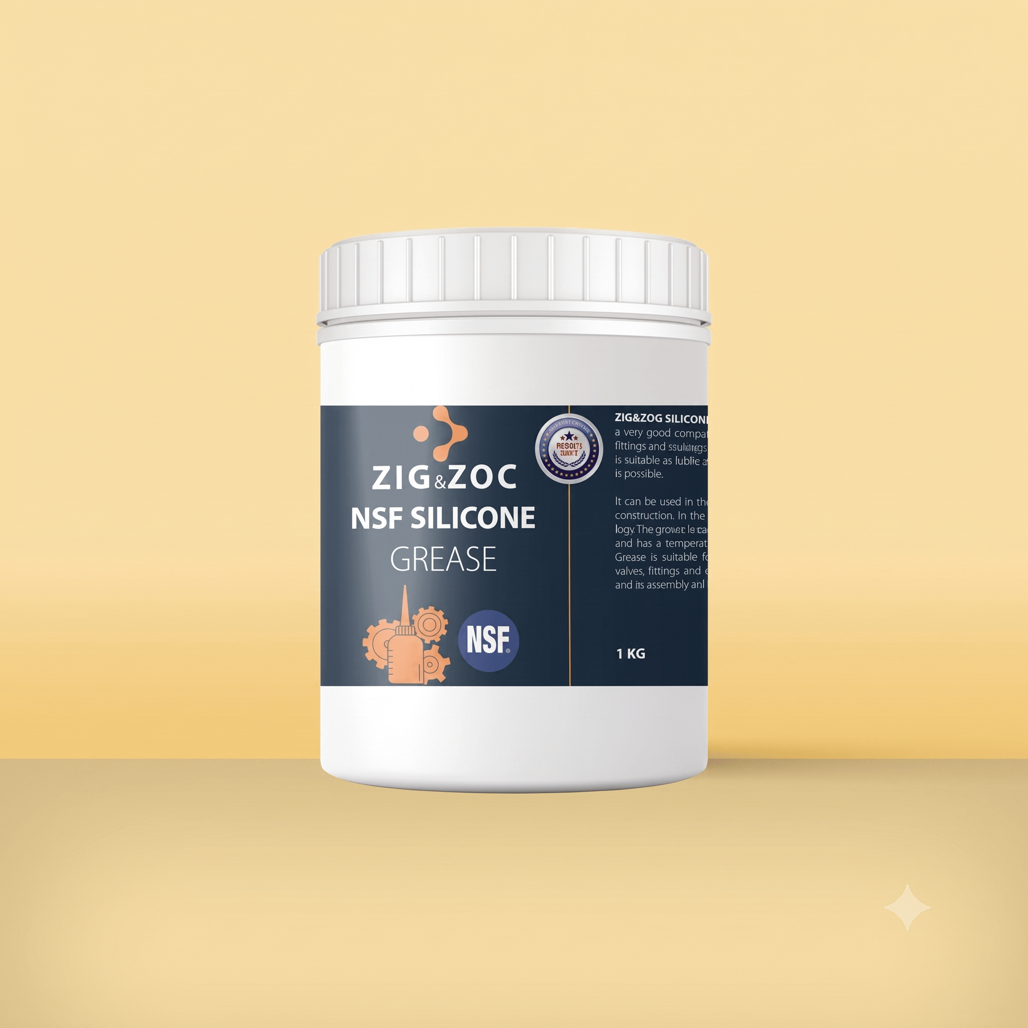 ZIG&ZOC NSF H1 Silikonlu Şeffaf Gres - 1 KG
