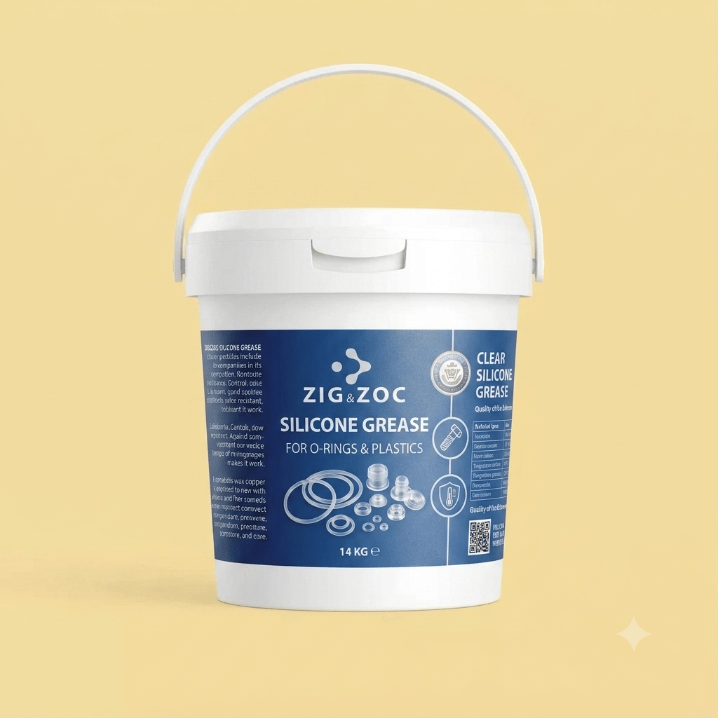 ZIG&ZOC Silikon Gres Şeffaf O-ring Plastik-Metal Yağlama - 14 KG