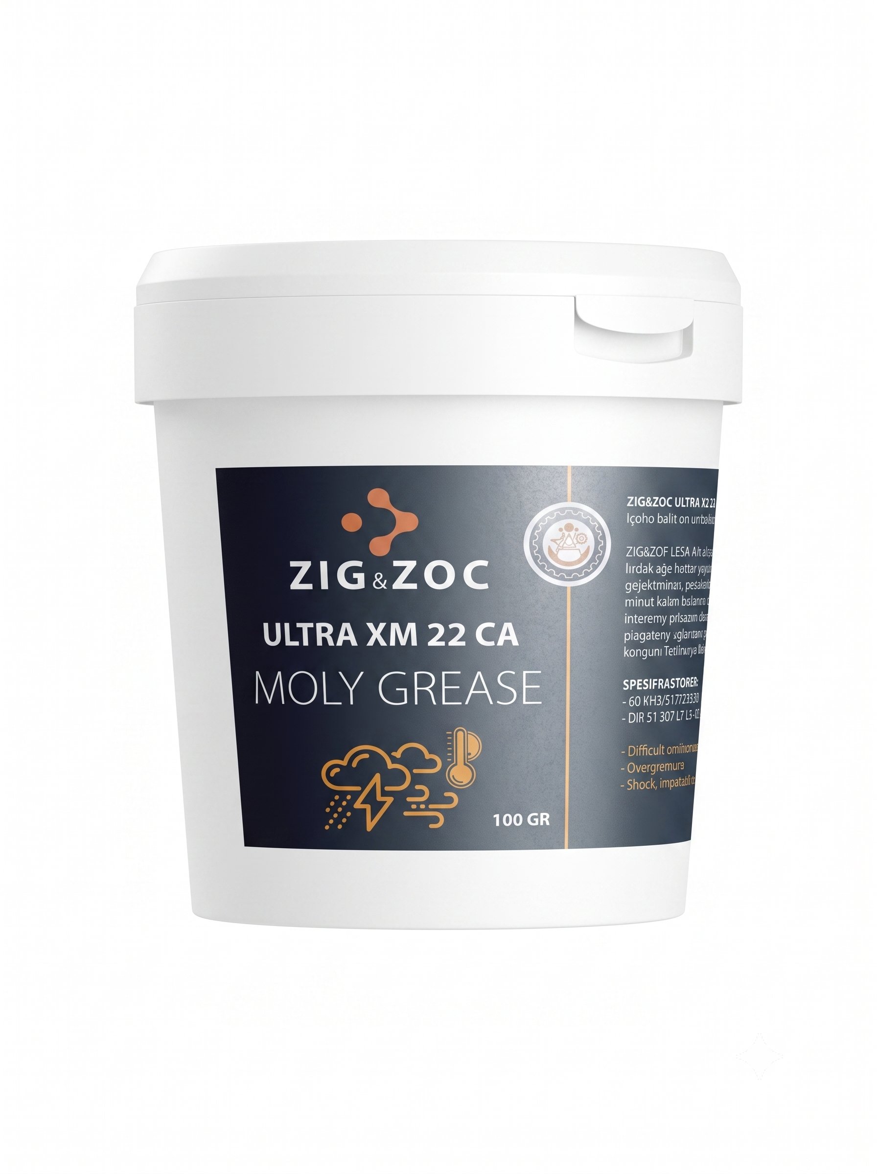 ZIG&ZOC ULTRA XM 22 CA Moly Kalsiyum Sülfanat Kompleks Gres - 100 GR
