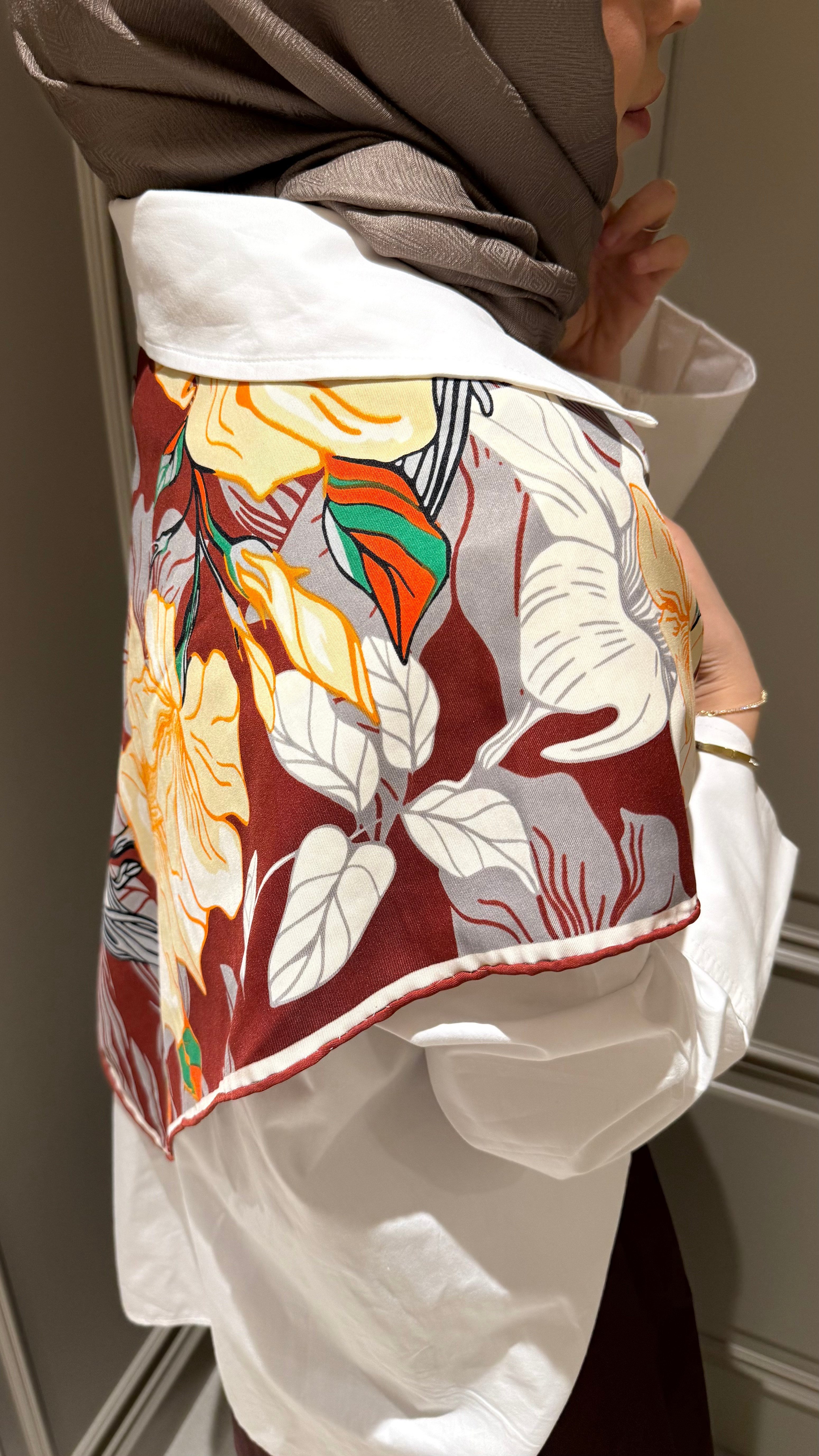 Floral Omuz Şalı