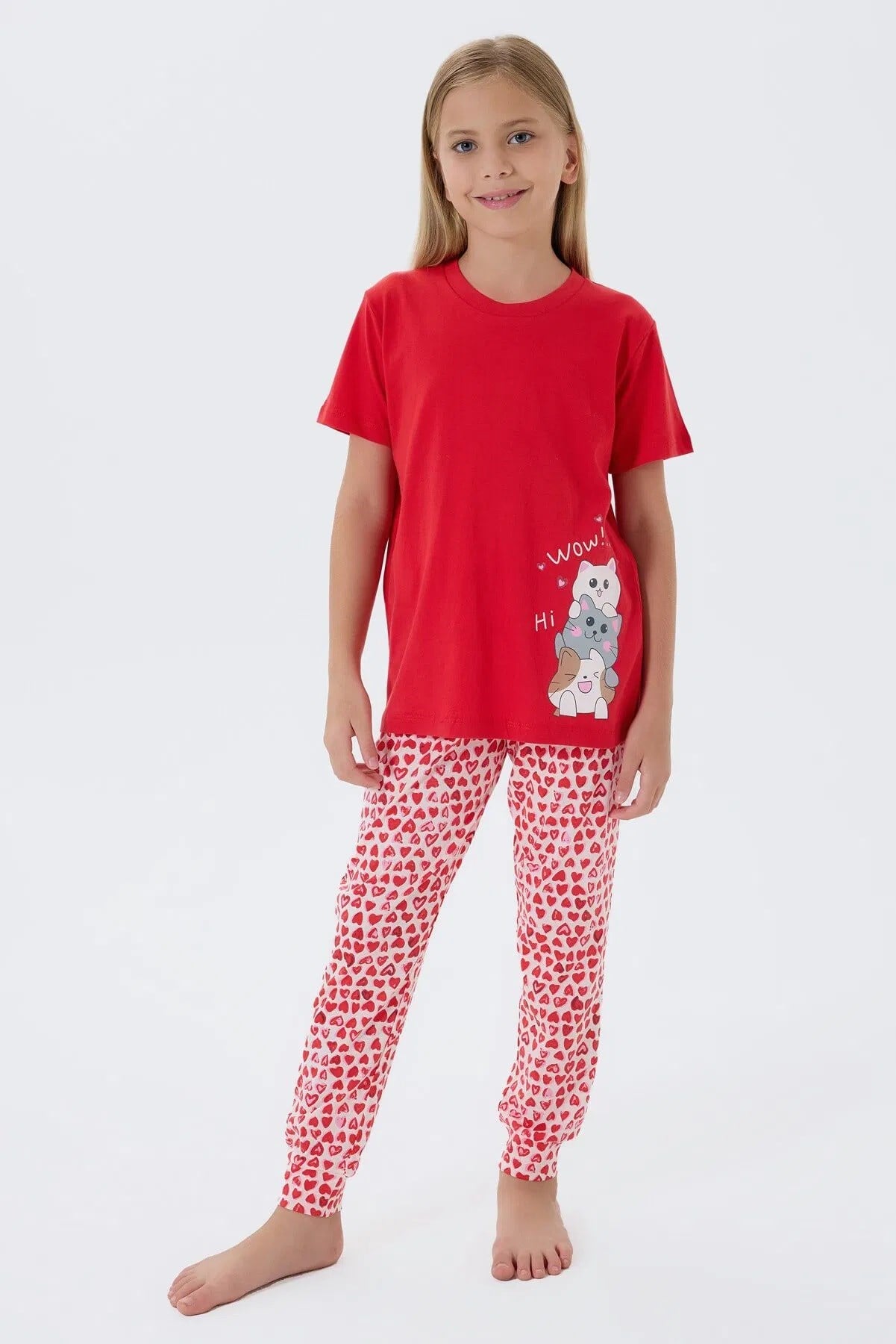 Arnetta Kız Çocuk Süprem Pijama Takımı Kırmızı
