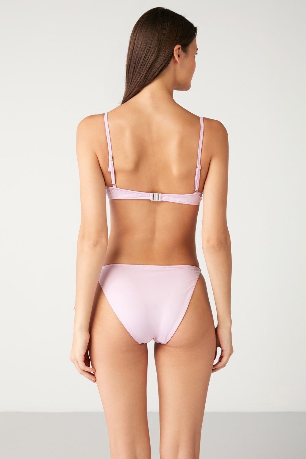 Kom Caten Zincir Detaylı Dolgulu Bikini Pembe