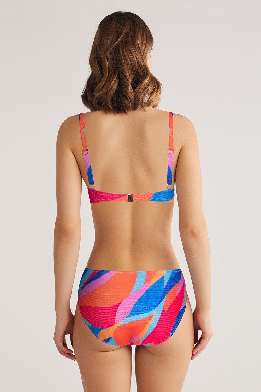 Kom RegenSimli Kumaşlı  Toparlayıcı Bikini Pembe