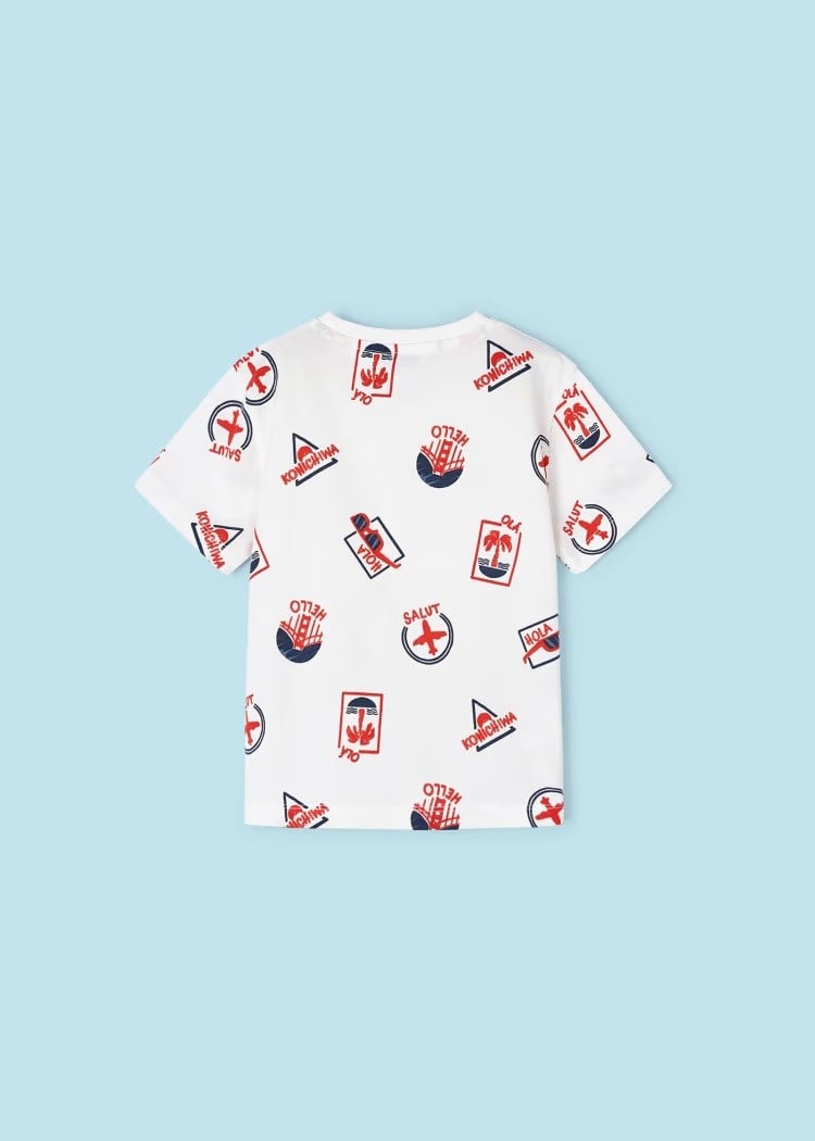 Mayoral 2'li Baskılı Erkek Çocuk T-Shirt Set Lacivert