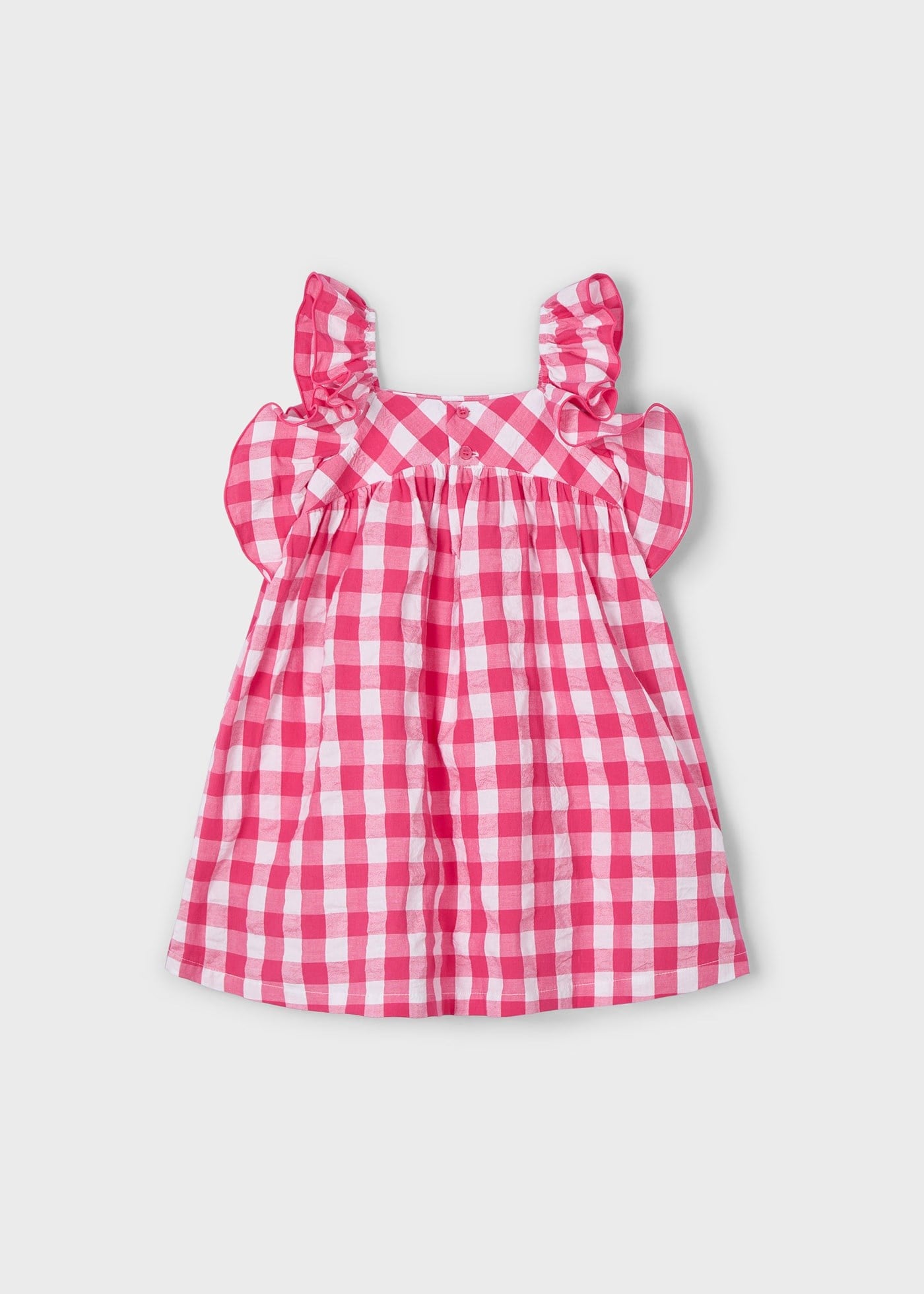 Mayoral Kız Çocuk Gingham Ekose Elbise  3935 Kırmızı