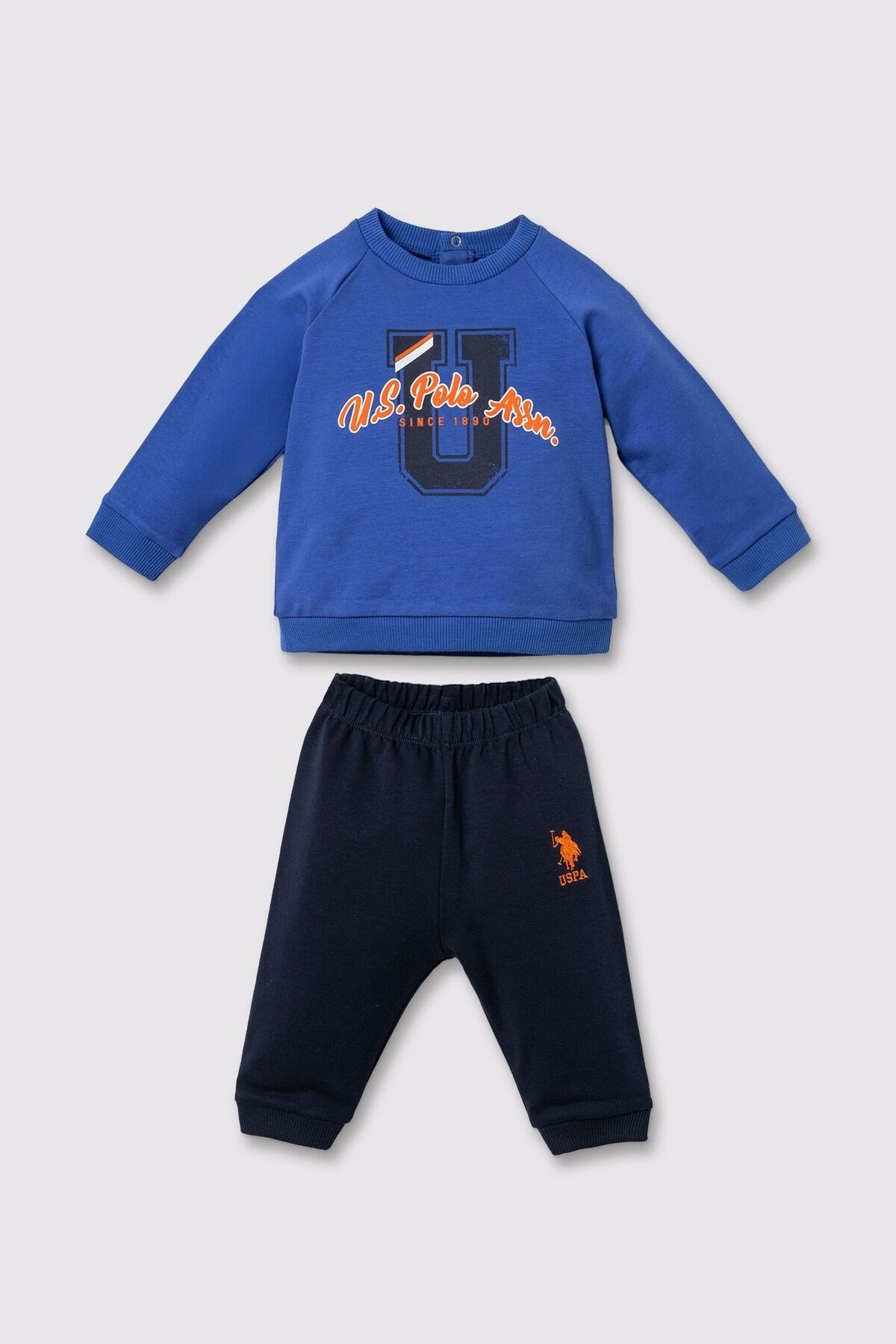 U.S. Polo Assn Erkek Bebek 2 li Takım Mavi
