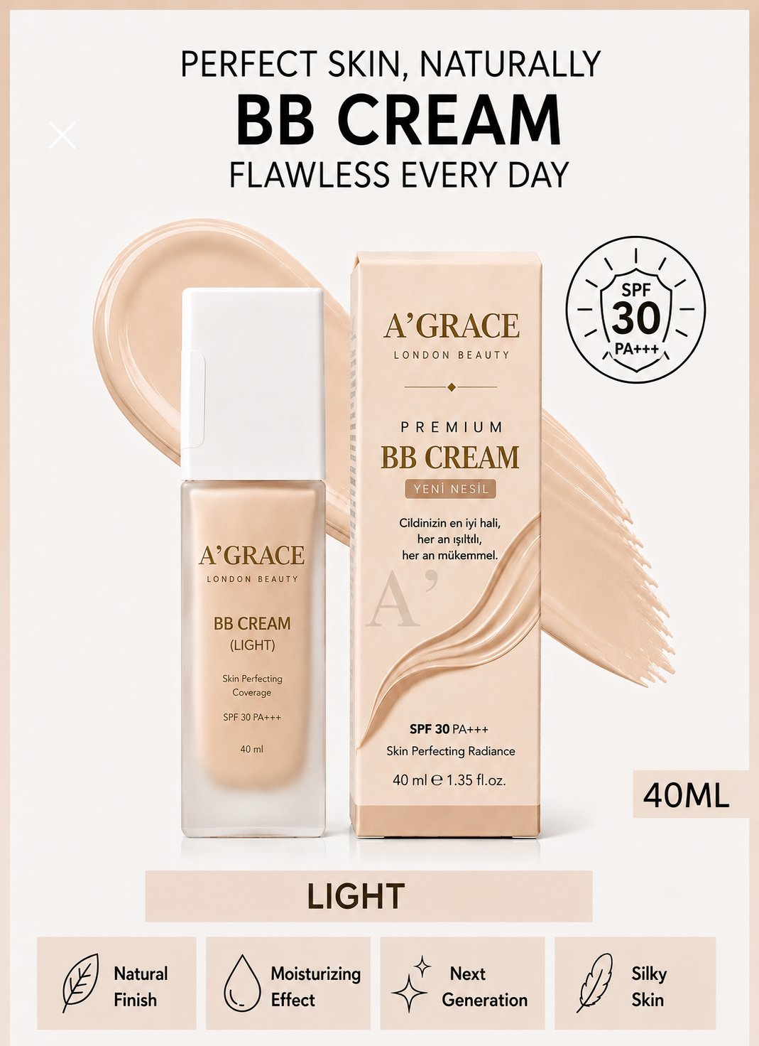 A'Grace BB Cream Light 40 ml