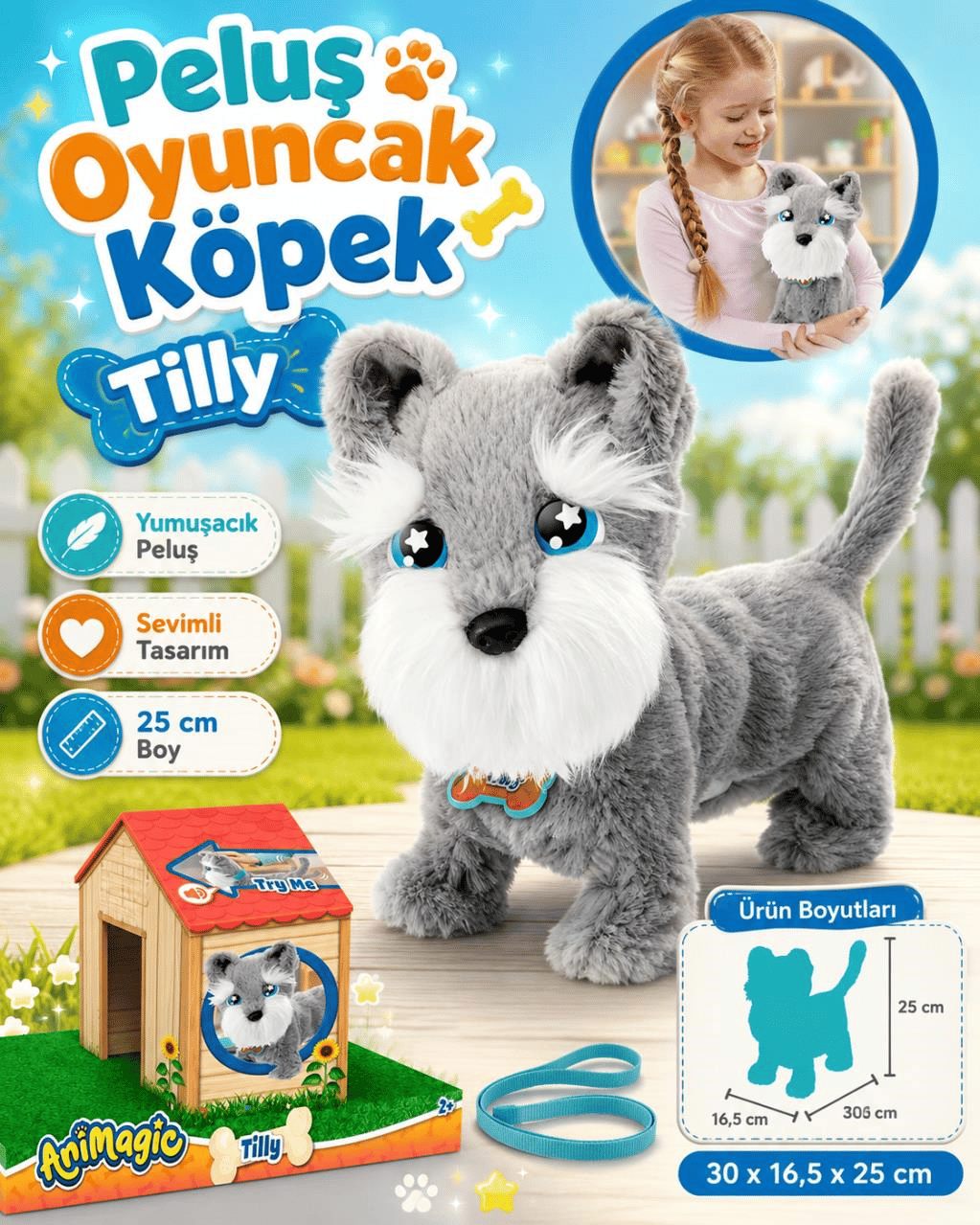 Animagic Terrier Köpek Tilly – Etkileşimli Pelüş Oyuncak (GOLİ 919920)