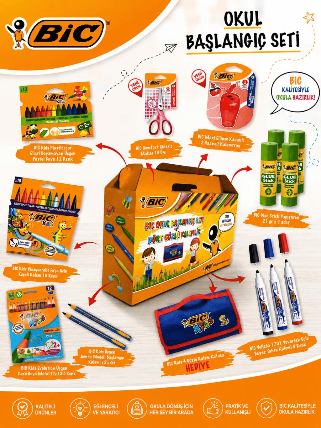 Bic Okul Başlangıç Seti 15 Parça